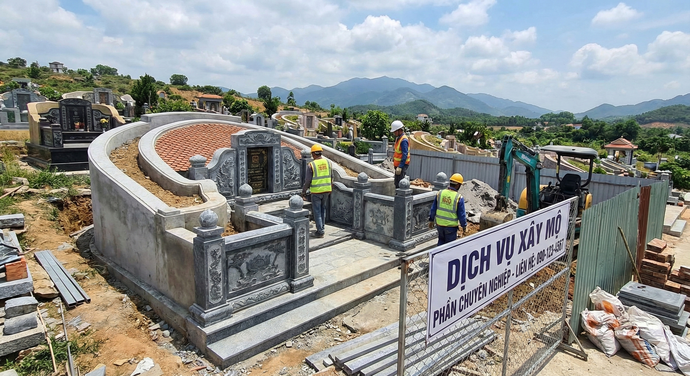 xây mộ